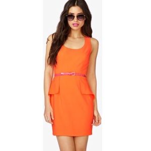 Tangerine orange pageant interview dress medium